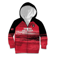 Custom Trinidad and Tobago Football Kid Hoodie 2025 Grunge Version - Wonder Print Shop