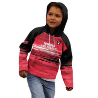 Custom Trinidad and Tobago Football Kid Hoodie 2025 Grunge Version - Wonder Print Shop
