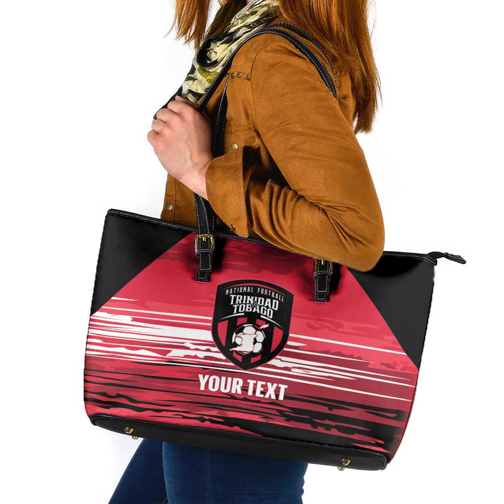 Custom Trinidad and Tobago Football Leather Tote Bag 2025 Grunge Version - Wonder Print Shop
