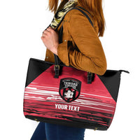 Custom Trinidad and Tobago Football Leather Tote Bag 2025 Grunge Version - Wonder Print Shop