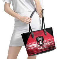 Custom Trinidad and Tobago Football Leather Tote Bag 2025 Grunge Version - Wonder Print Shop