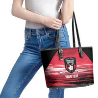 Custom Trinidad and Tobago Football Leather Tote Bag 2025 Grunge Version - Wonder Print Shop
