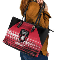 Custom Trinidad and Tobago Football Leather Tote Bag 2025 Grunge Version - Wonder Print Shop
