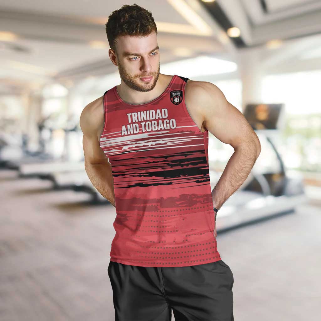 Custom Trinidad and Tobago Football Men Tank Top 2025 Grunge Version - Wonder Print Shop