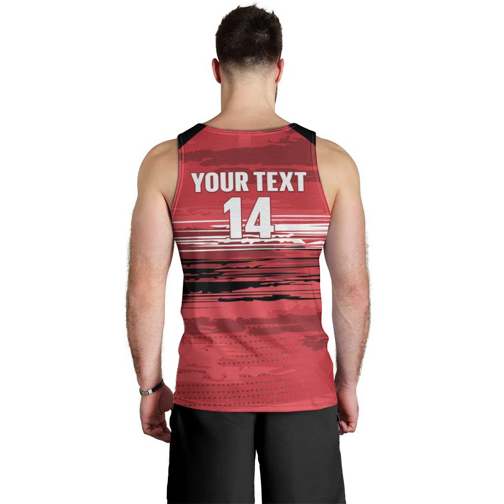 Custom Trinidad and Tobago Football Men Tank Top 2025 Grunge Version - Wonder Print Shop