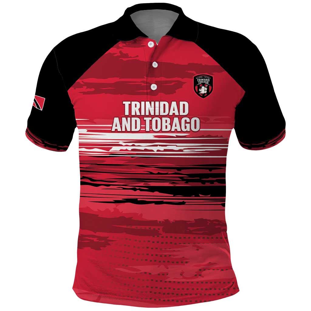 Custom Trinidad and Tobago Football Polo Shirt 2025 Grunge Version - Wonder Print Shop