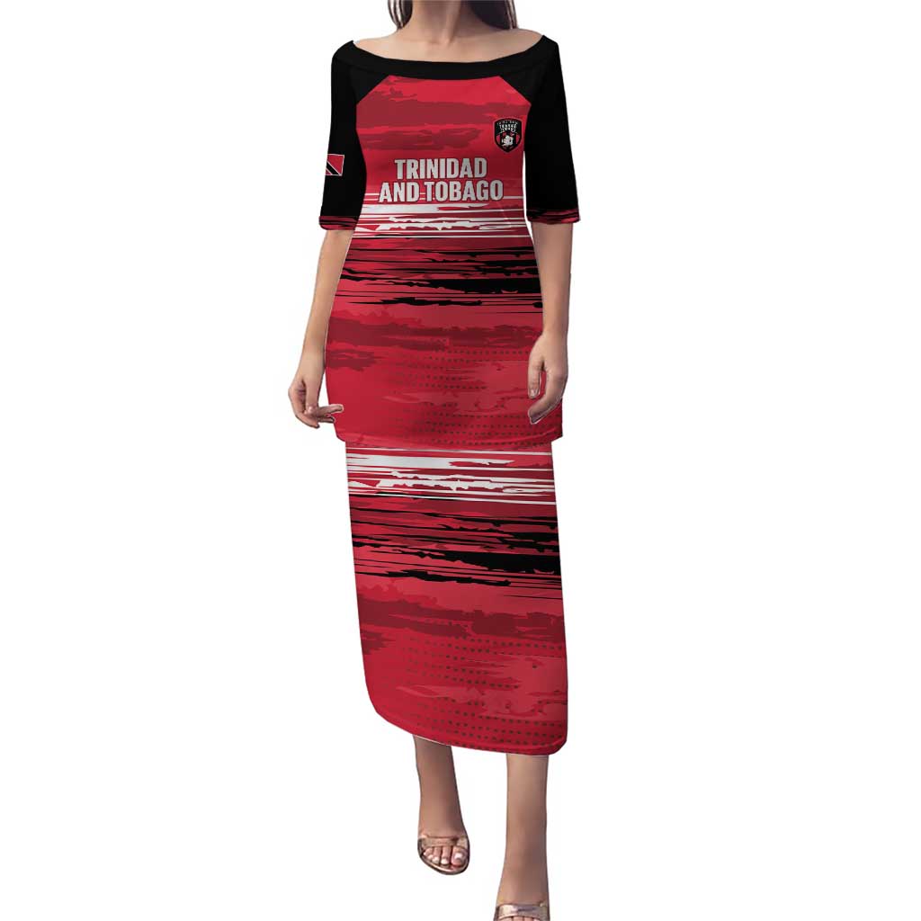 Custom Trinidad and Tobago Football Puletasi 2025 Grunge Version - Wonder Print Shop