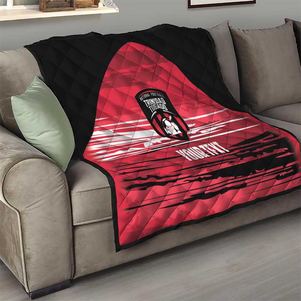 Custom Trinidad and Tobago Football Quilt 2025 Grunge Version - Wonder Print Shop