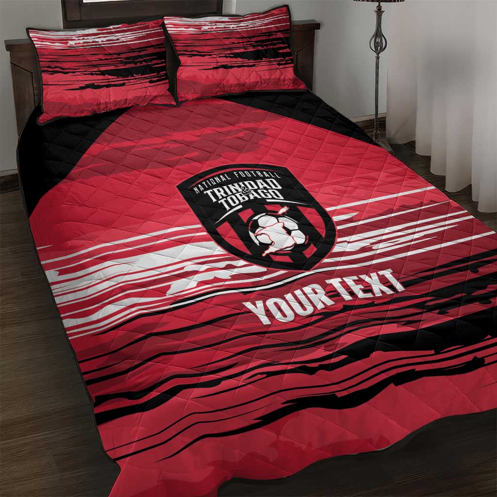 Custom Trinidad and Tobago Football Quilt Bed Set 2025 Grunge Version - Wonder Print Shop