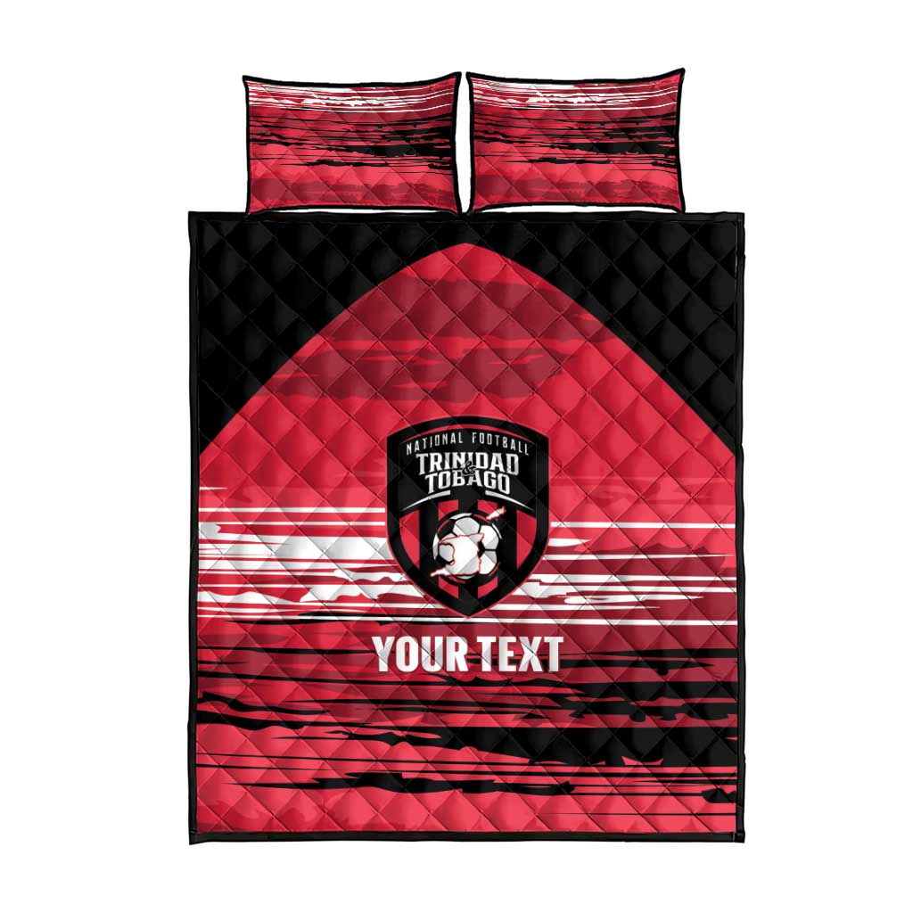 Custom Trinidad and Tobago Football Quilt Bed Set 2025 Grunge Version - Wonder Print Shop