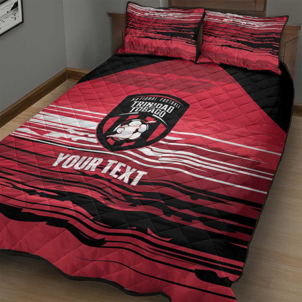 Custom Trinidad and Tobago Football Quilt Bed Set 2025 Grunge Version - Wonder Print Shop