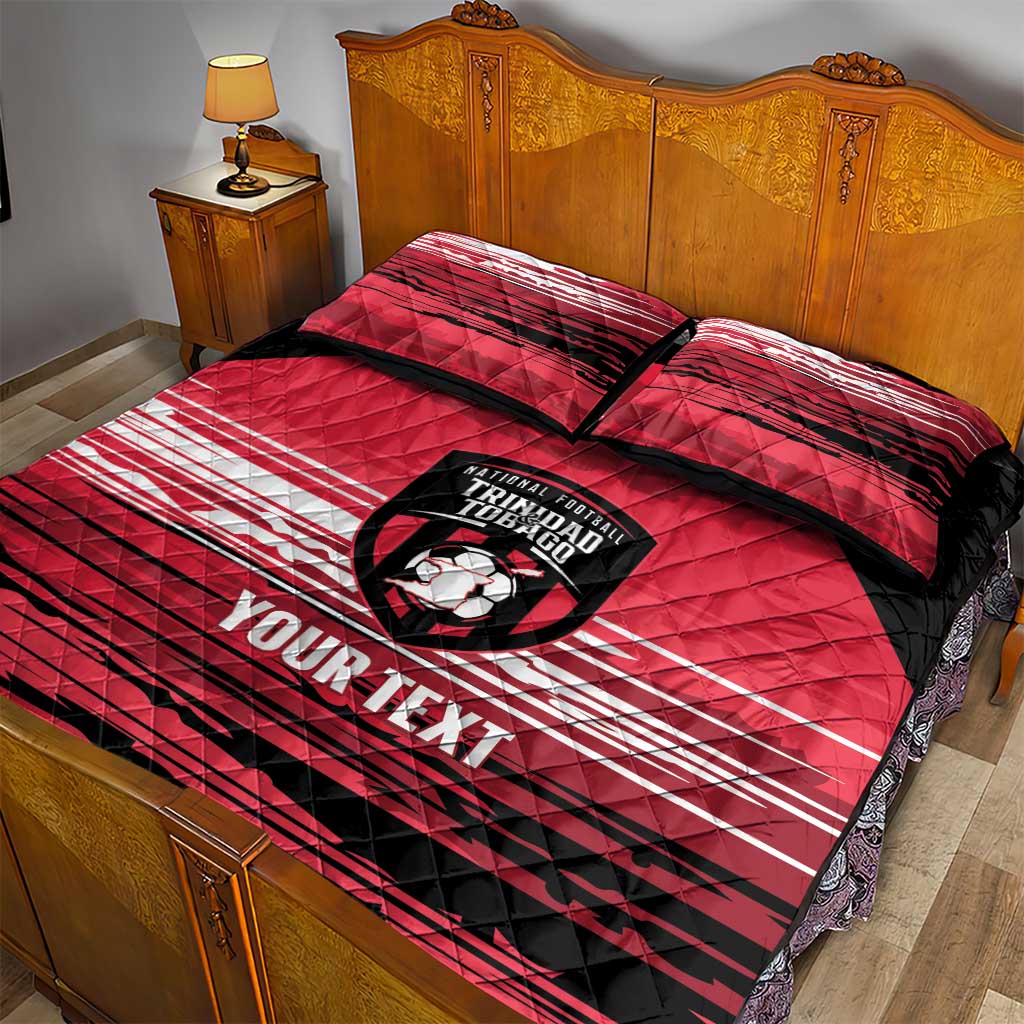 Custom Trinidad and Tobago Football Quilt Bed Set 2025 Grunge Version - Wonder Print Shop