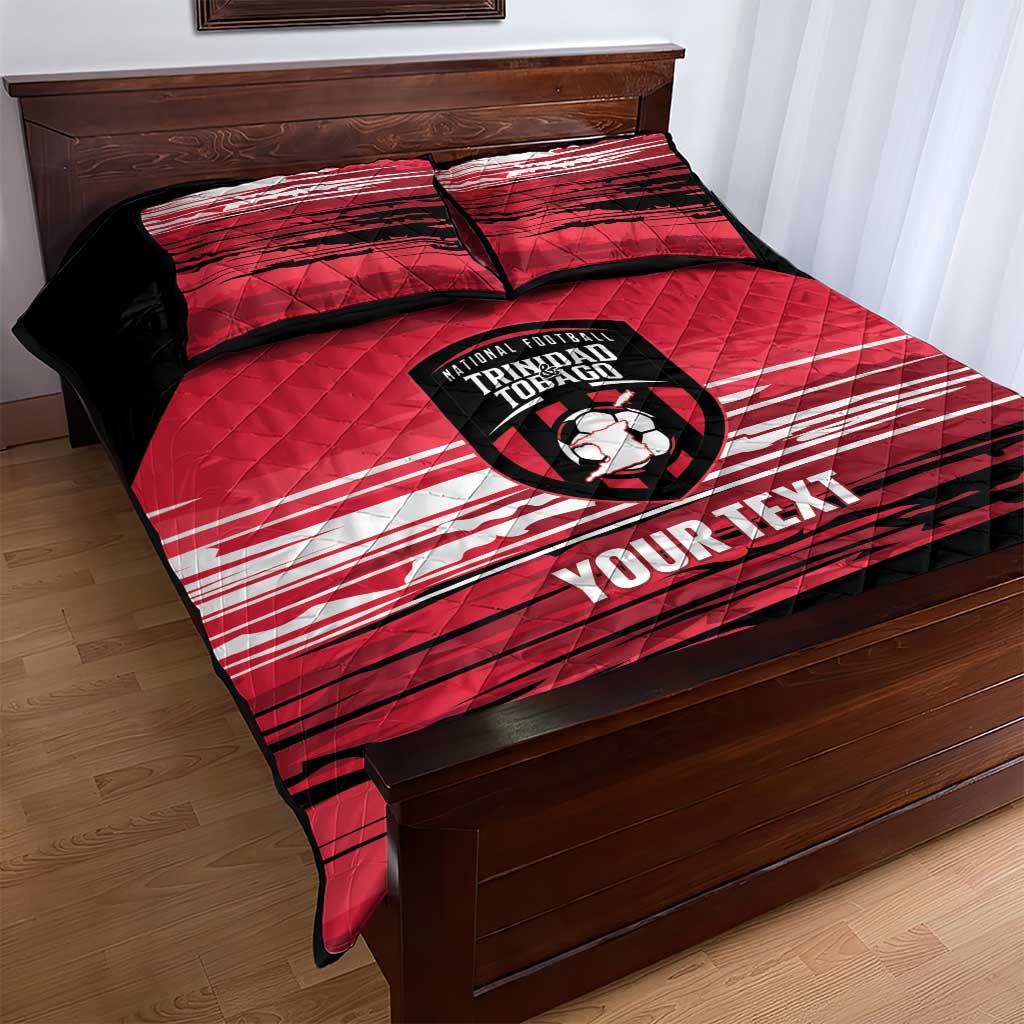 Custom Trinidad and Tobago Football Quilt Bed Set 2025 Grunge Version - Wonder Print Shop