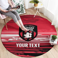 Custom Trinidad and Tobago Football Round Carpet 2025 Grunge Version - Wonder Print Shop