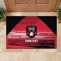 Custom Trinidad and Tobago Football Rubber Doormat 2025 Grunge Version - Wonder Print Shop