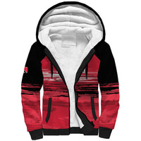 Custom Trinidad and Tobago Football Sherpa Hoodie 2025 Grunge Version - Wonder Print Shop
