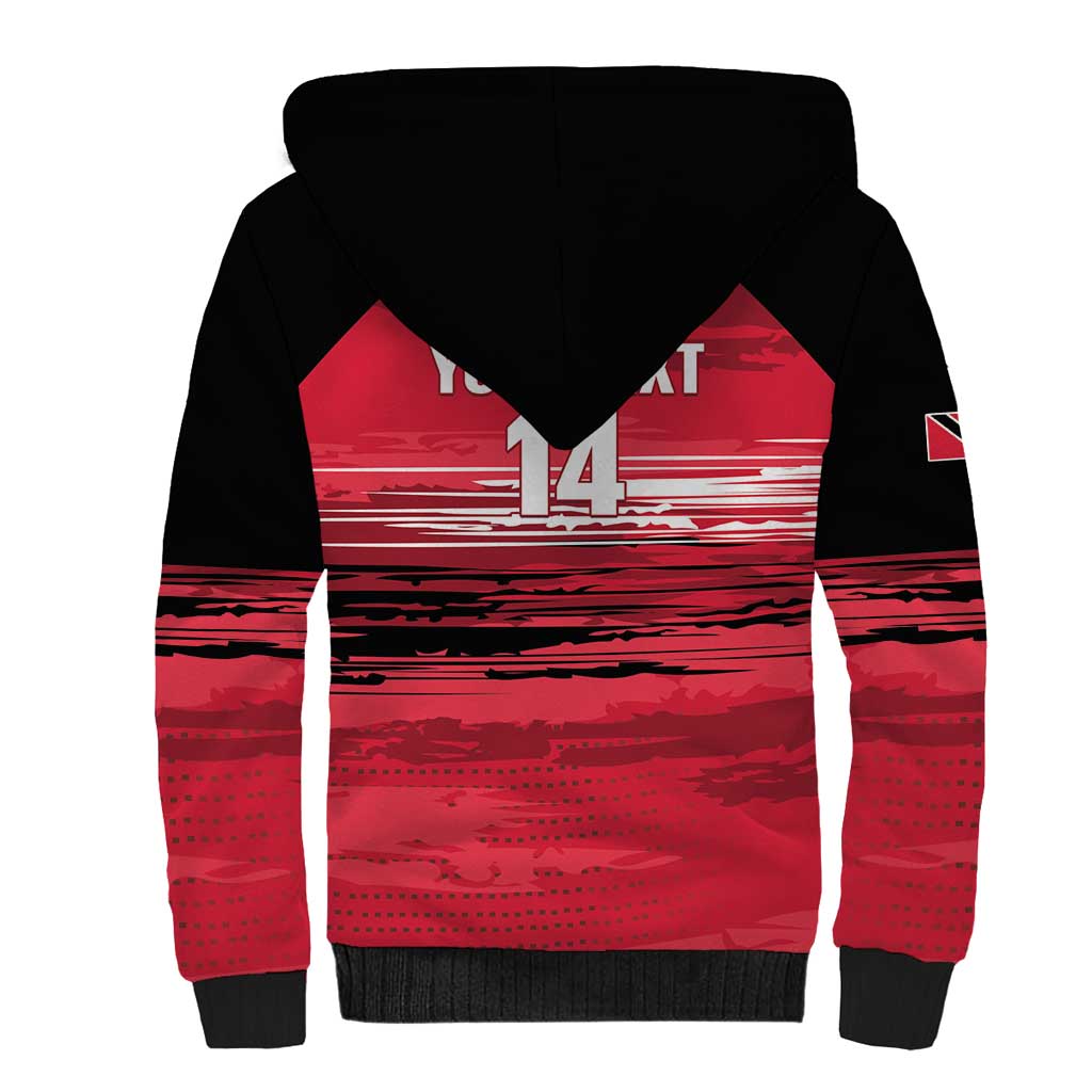 Custom Trinidad and Tobago Football Sherpa Hoodie 2025 Grunge Version - Wonder Print Shop