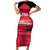 Custom Trinidad and Tobago Football Short Sleeve Bodycon Dress 2025 Grunge Version - Wonder Print Shop