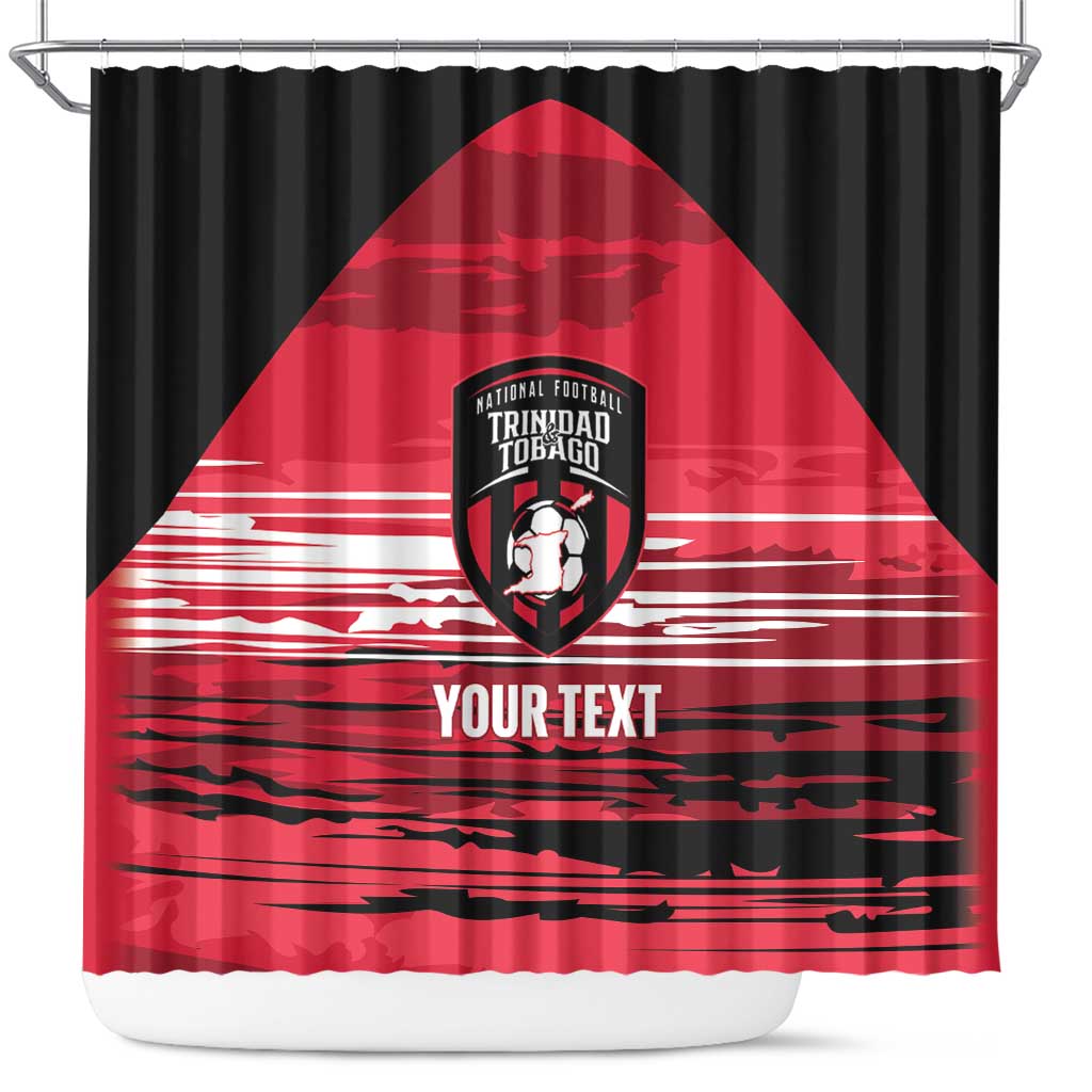 Custom Trinidad and Tobago Football Shower Curtain 2025 Grunge Version - Wonder Print Shop