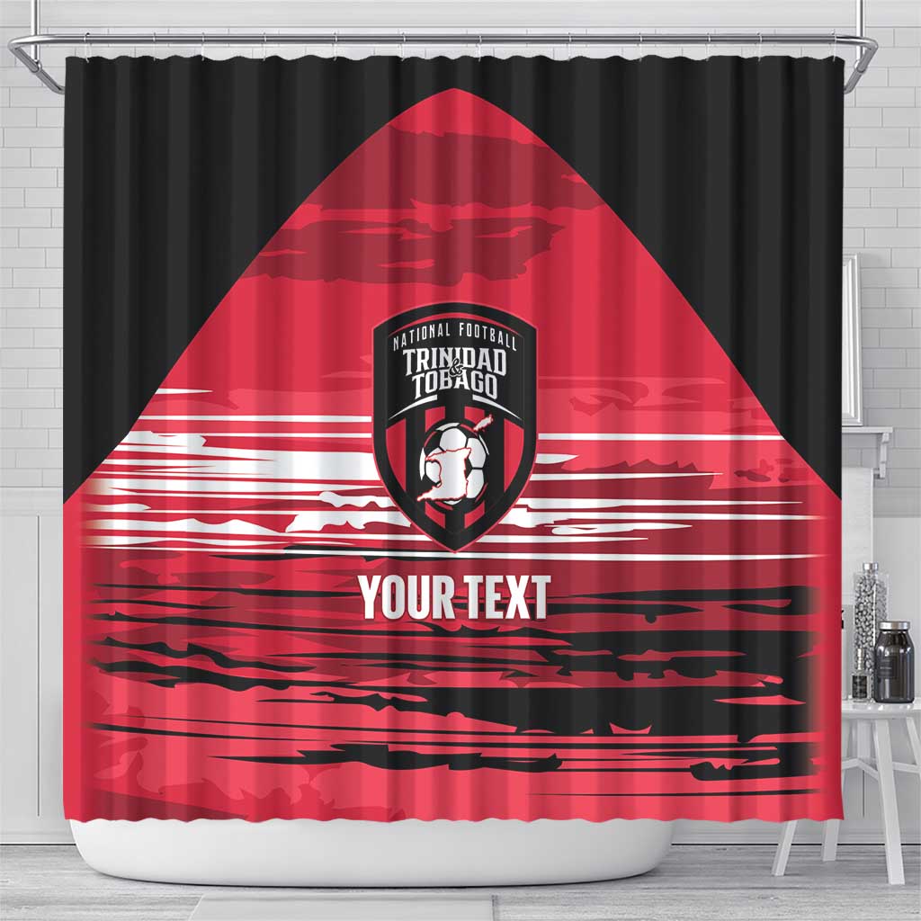 Custom Trinidad and Tobago Football Shower Curtain 2025 Grunge Version - Wonder Print Shop