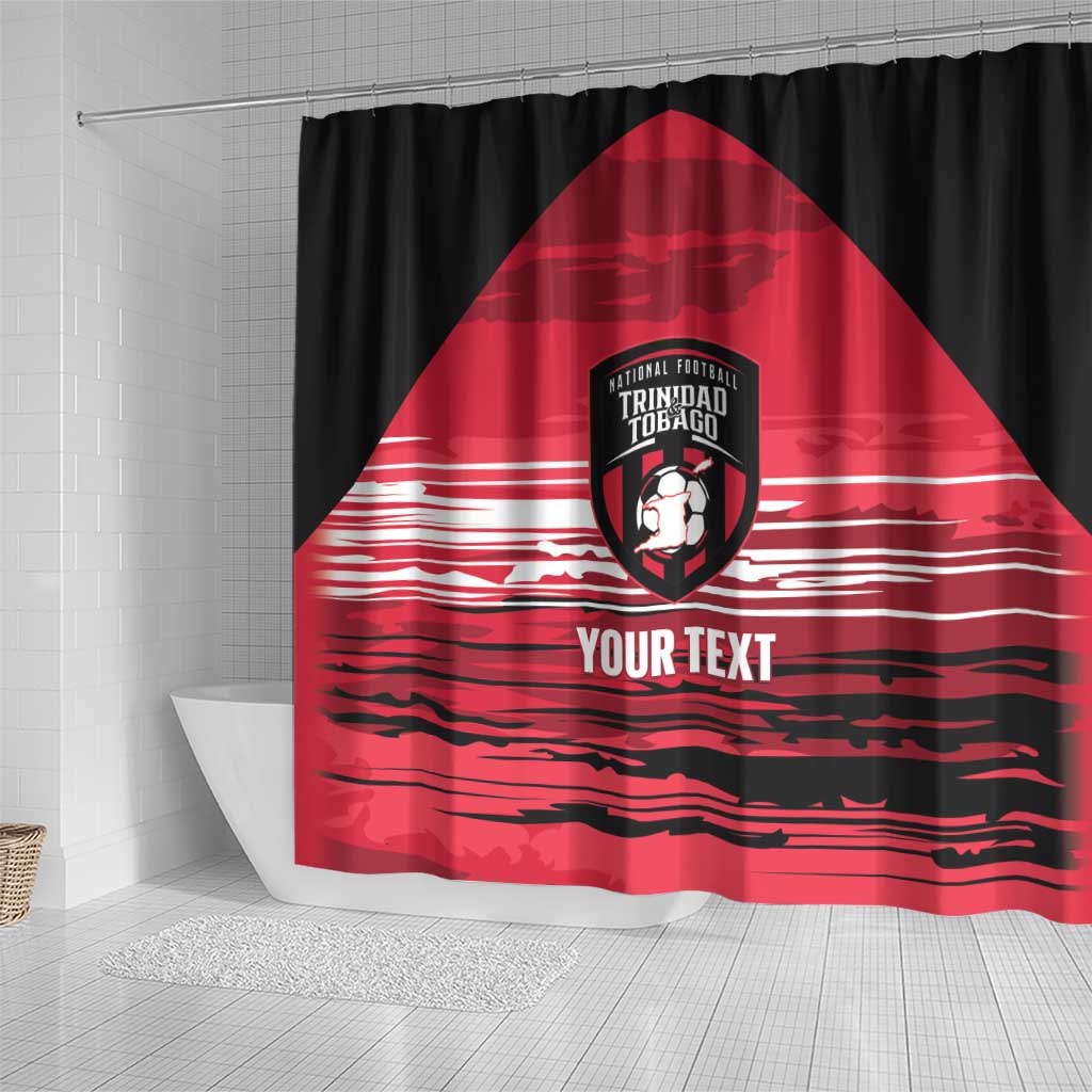 Custom Trinidad and Tobago Football Shower Curtain 2025 Grunge Version - Wonder Print Shop