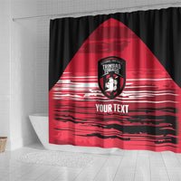 Custom Trinidad and Tobago Football Shower Curtain 2025 Grunge Version - Wonder Print Shop