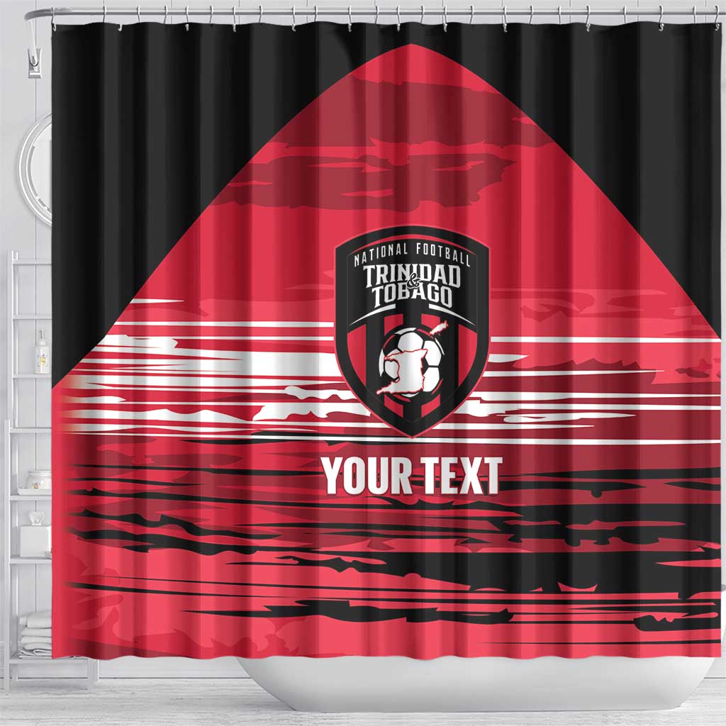 Custom Trinidad and Tobago Football Shower Curtain 2025 Grunge Version - Wonder Print Shop