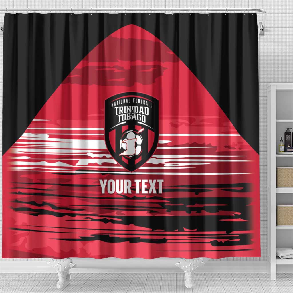Custom Trinidad and Tobago Football Shower Curtain 2025 Grunge Version - Wonder Print Shop