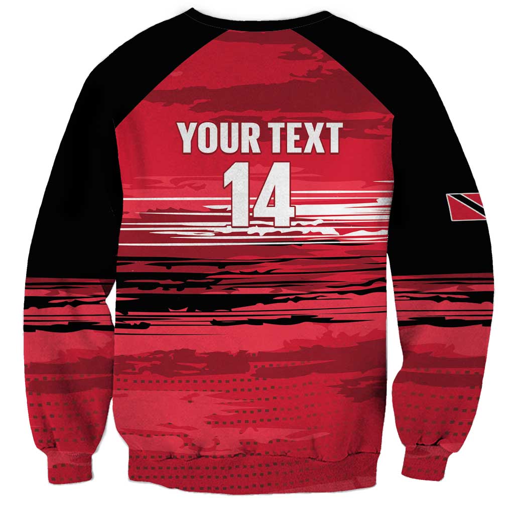 Custom Trinidad and Tobago Football Sweatshirt 2025 Grunge Version - Wonder Print Shop