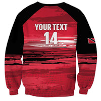 Custom Trinidad and Tobago Football Sweatshirt 2025 Grunge Version - Wonder Print Shop