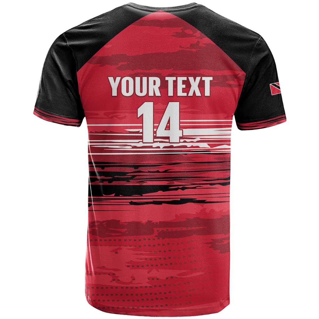 Custom Trinidad and Tobago Football T Shirt 2025 Grunge Version - Wonder Print Shop