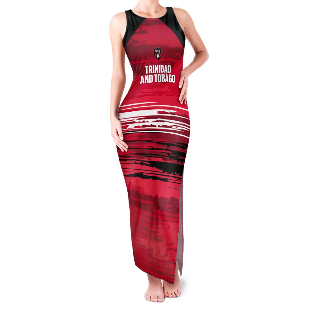 Custom Trinidad and Tobago Football Tank Maxi Dress 2025 Grunge Version - Wonder Print Shop