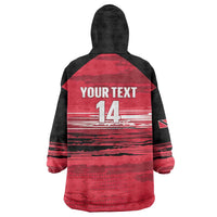 Custom Trinidad and Tobago Football Wearable Blanket Hoodie 2025 Grunge Version - Wonder Print Shop