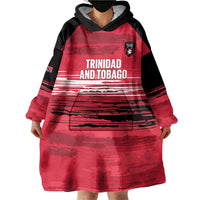 Custom Trinidad and Tobago Football Wearable Blanket Hoodie 2025 Grunge Version - Wonder Print Shop