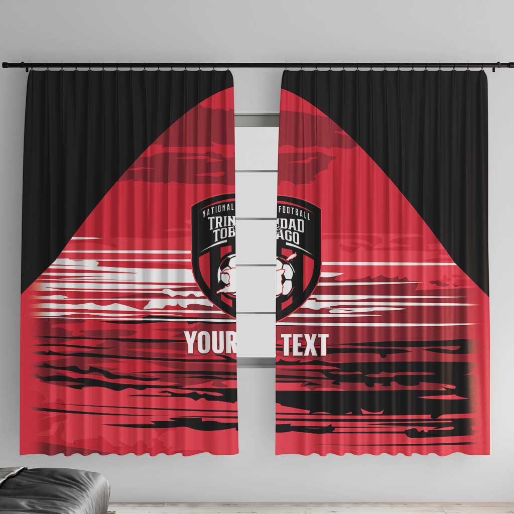 Custom Trinidad and Tobago Football Window Curtain 2025 Grunge Version - Wonder Print Shop