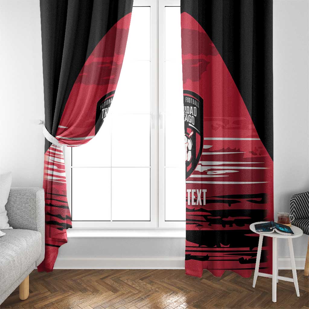 Custom Trinidad and Tobago Football Window Curtain 2025 Grunge Version - Wonder Print Shop