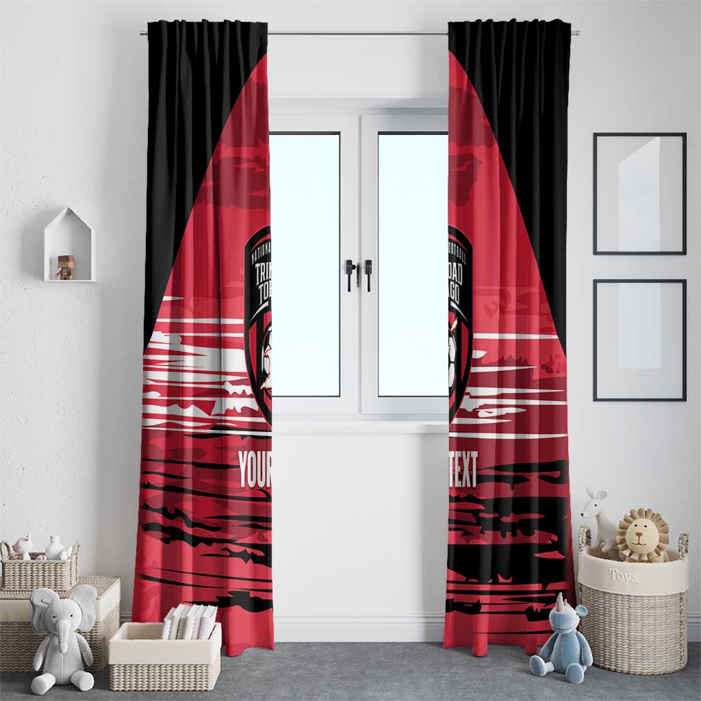 Custom Trinidad and Tobago Football Window Curtain 2025 Grunge Version - Wonder Print Shop