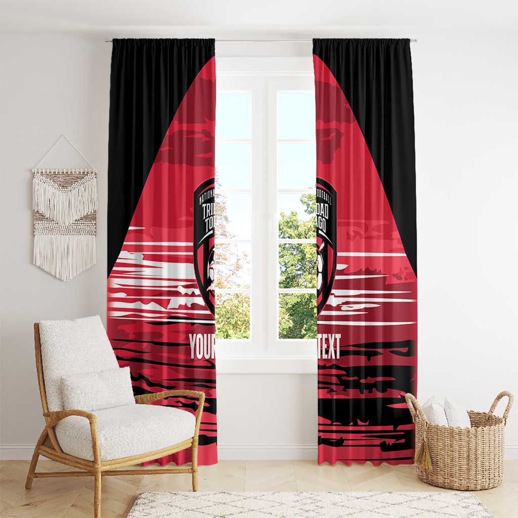 Custom Trinidad and Tobago Football Window Curtain 2025 Grunge Version - Wonder Print Shop