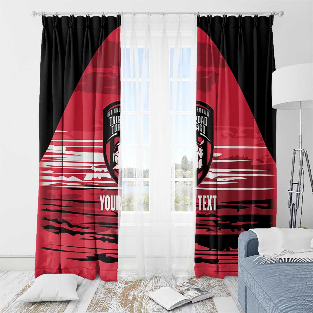 Custom Trinidad and Tobago Football Window Curtain 2025 Grunge Version - Wonder Print Shop