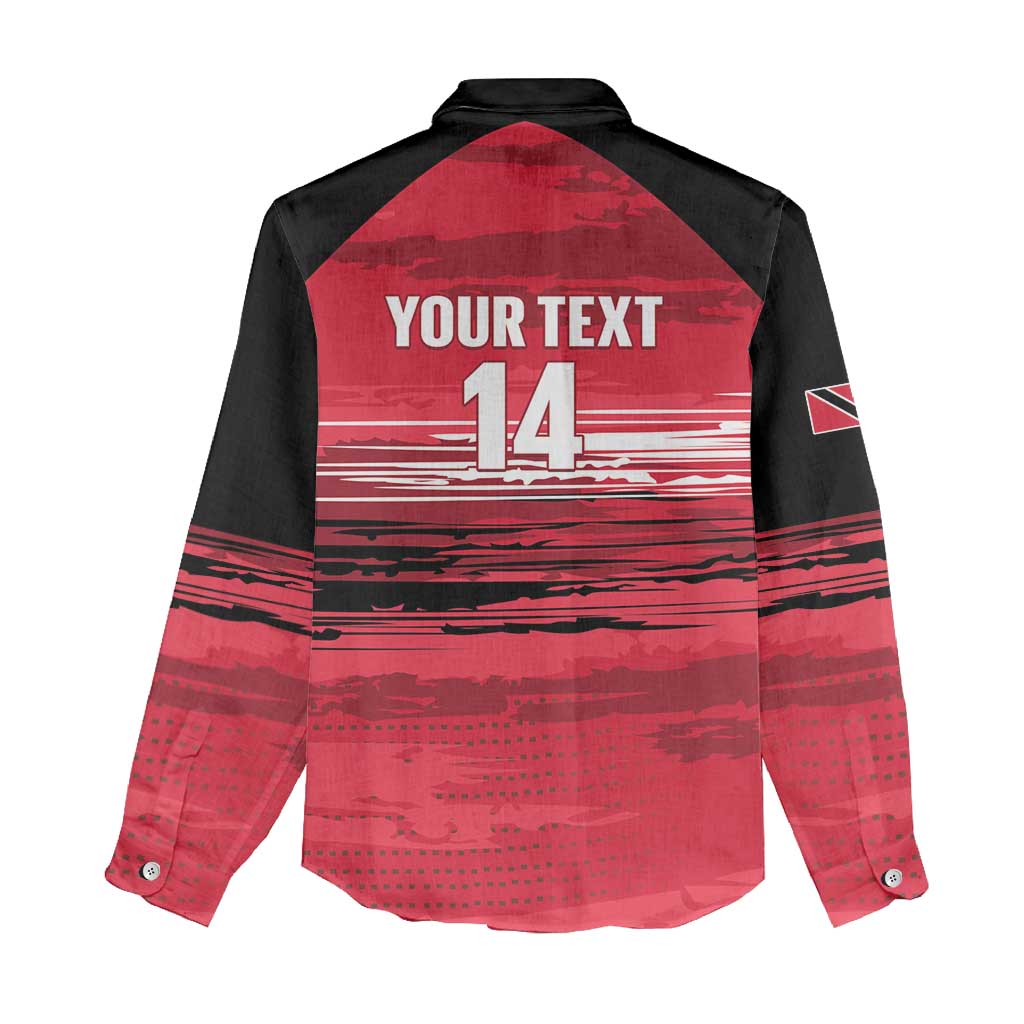 Custom Trinidad and Tobago Football Women Casual Shirt 2025 Grunge Version - Wonder Print Shop