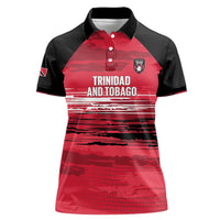 Custom Trinidad and Tobago Football Women Polo Shirt 2025 Grunge Version - Wonder Print Shop