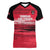 Custom Trinidad and Tobago Football Women V-Neck T-Shirt 2025 Grunge Version - Wonder Print Shop