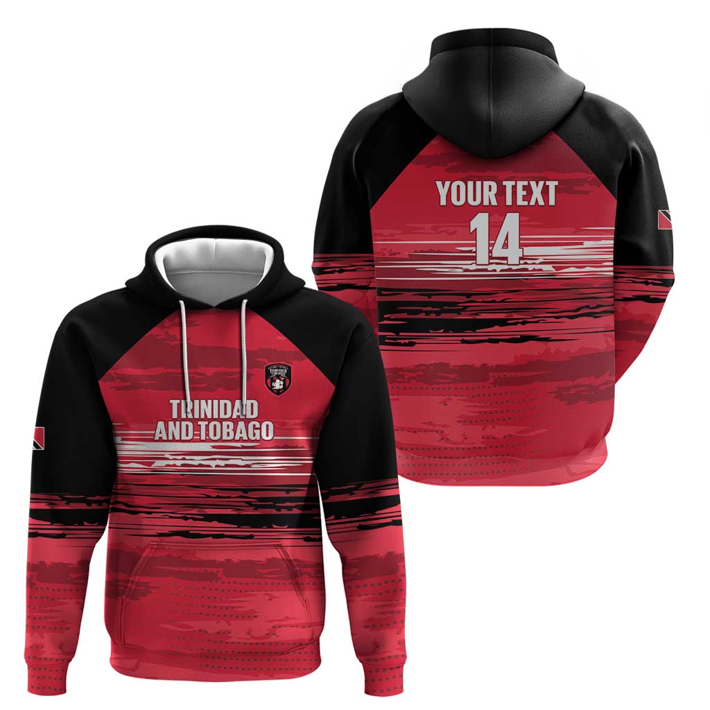 Custom Trinidad and Tobago Football Zip Hoodie 2025 Grunge Version - Wonder Print Shop