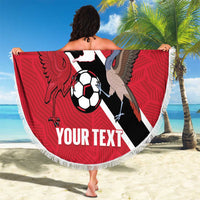 Custom Trinidad and Tobago Football Beach Blanket Come On Soca Warriors - Wonder Print Shop