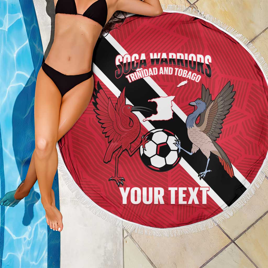 Custom Trinidad and Tobago Football Beach Blanket Come On Soca Warriors - Wonder Print Shop