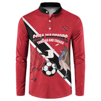 Custom Trinidad and Tobago Football Button Sweatshirt Come On Soca Warriors - Wonder Print Shop