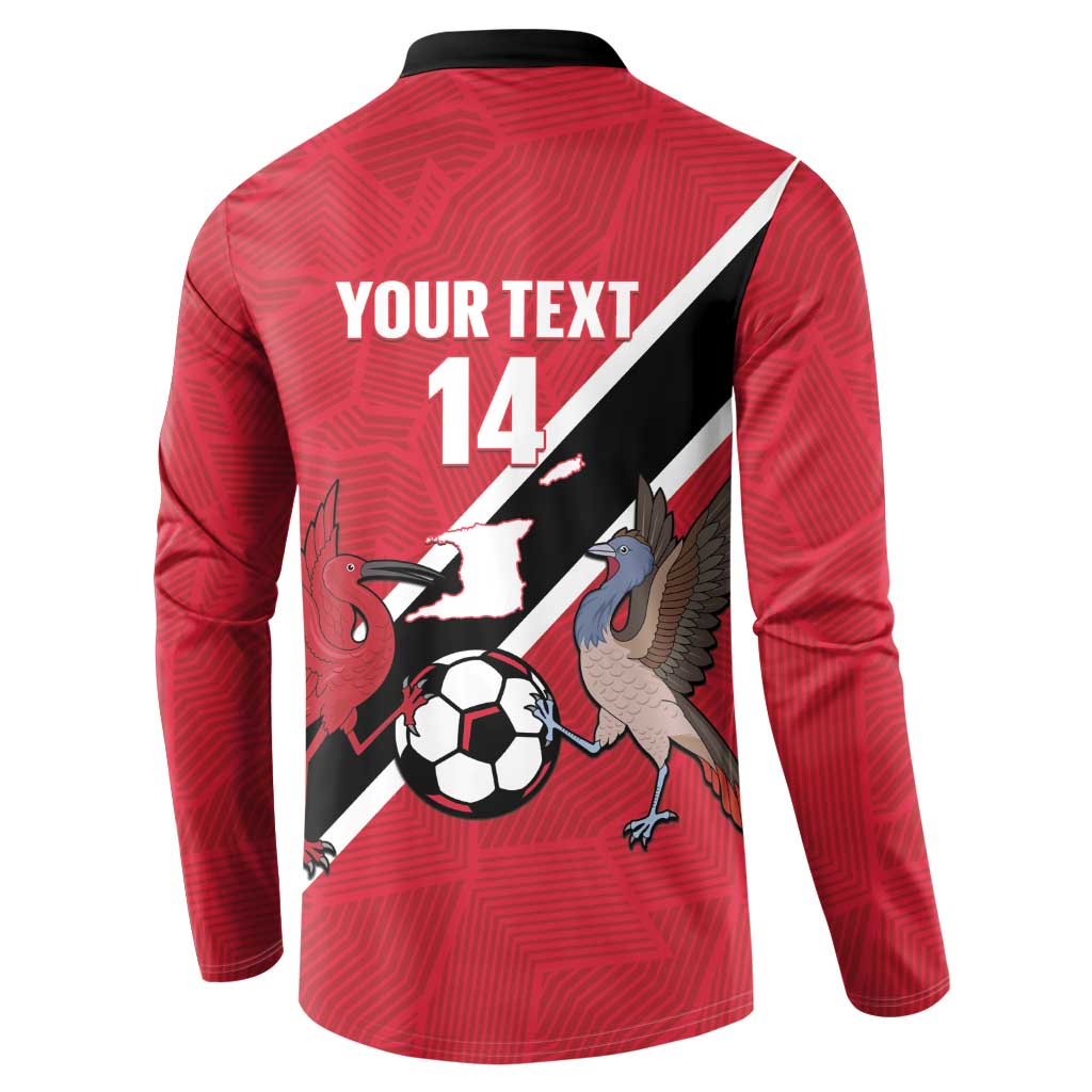 Custom Trinidad and Tobago Football Button Sweatshirt Come On Soca Warriors - Wonder Print Shop