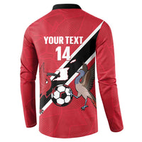 Custom Trinidad and Tobago Football Button Sweatshirt Come On Soca Warriors - Wonder Print Shop