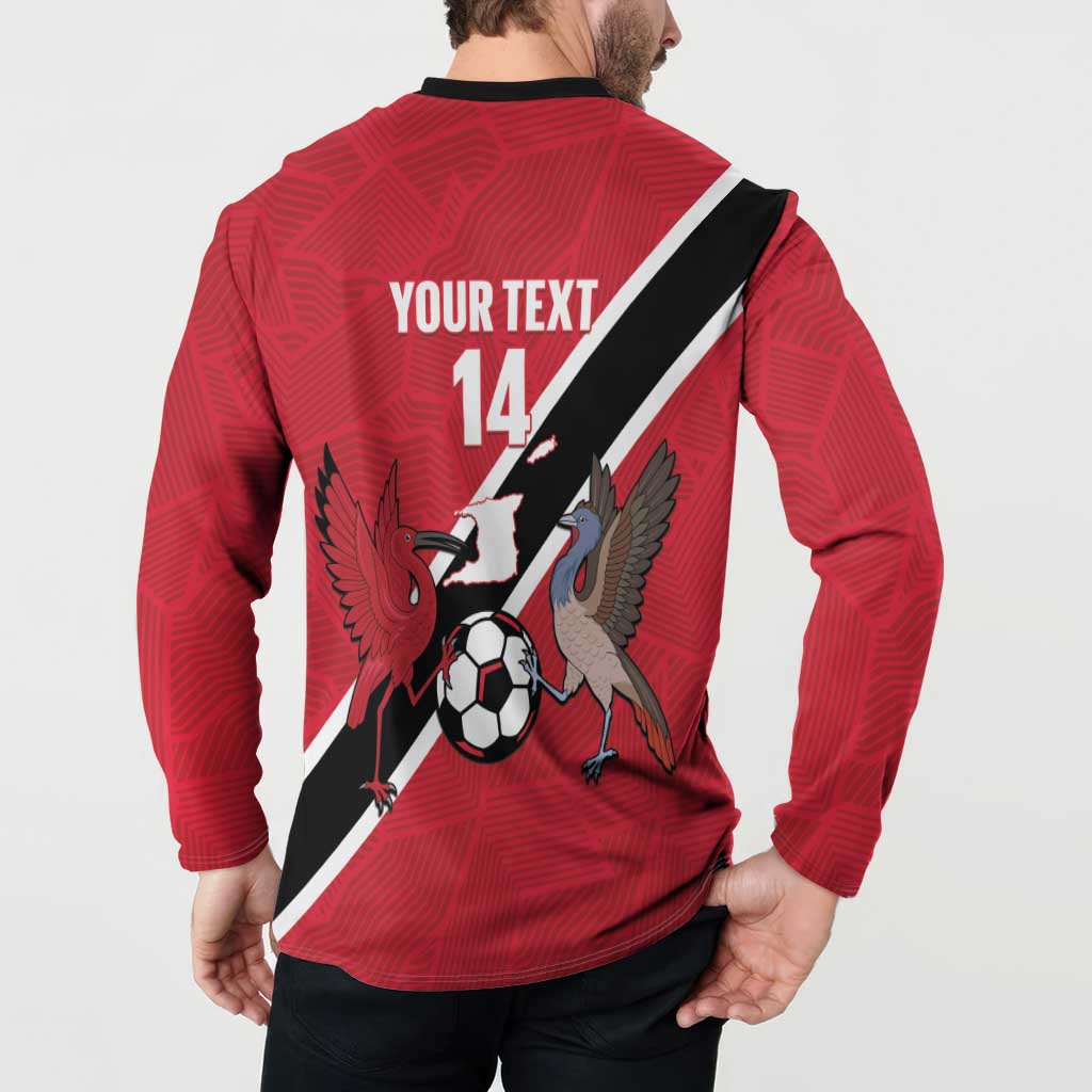 Custom Trinidad and Tobago Football Button Sweatshirt Come On Soca Warriors - Wonder Print Shop