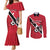 Custom Trinidad and Tobago Football Couples Matching Mermaid Dress and Long Sleeve Button Shirt Come On Soca Warriors - Wonder Print Shop